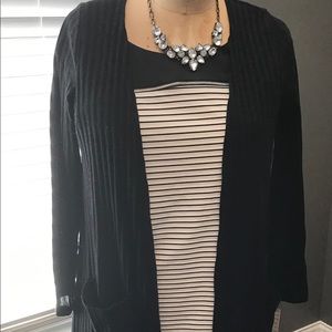 BNWT LuLaRoe Black Ribbed Sarah Sweater